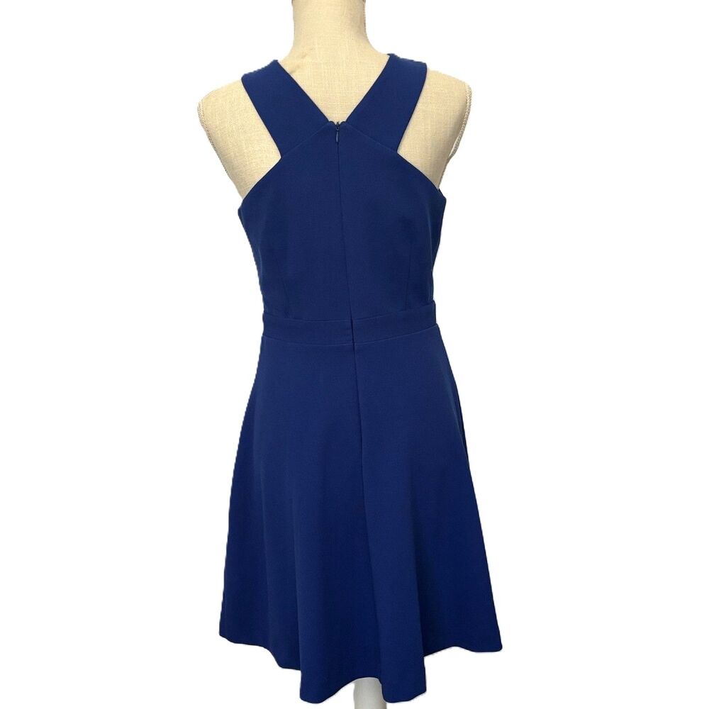 Sam Edelman Royal Blue Criss Cross Halter Mini Dress Size 6 Sleeveless 03S708 - Picture 2 of 10